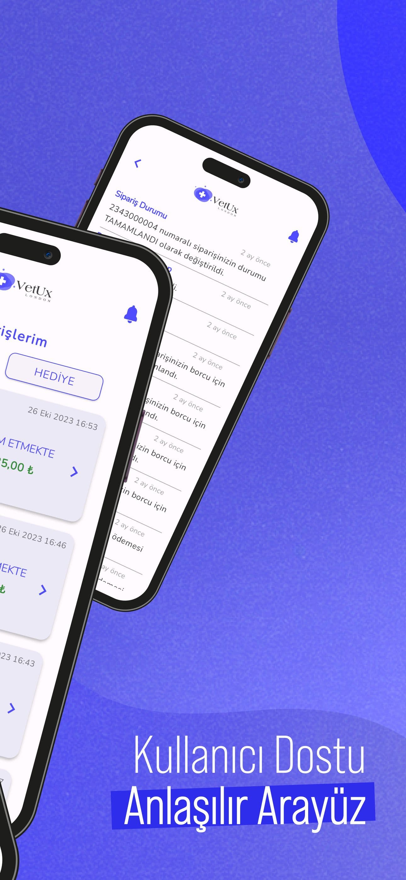 Vet-Ux E-Ticaret Mobil Uygulaması