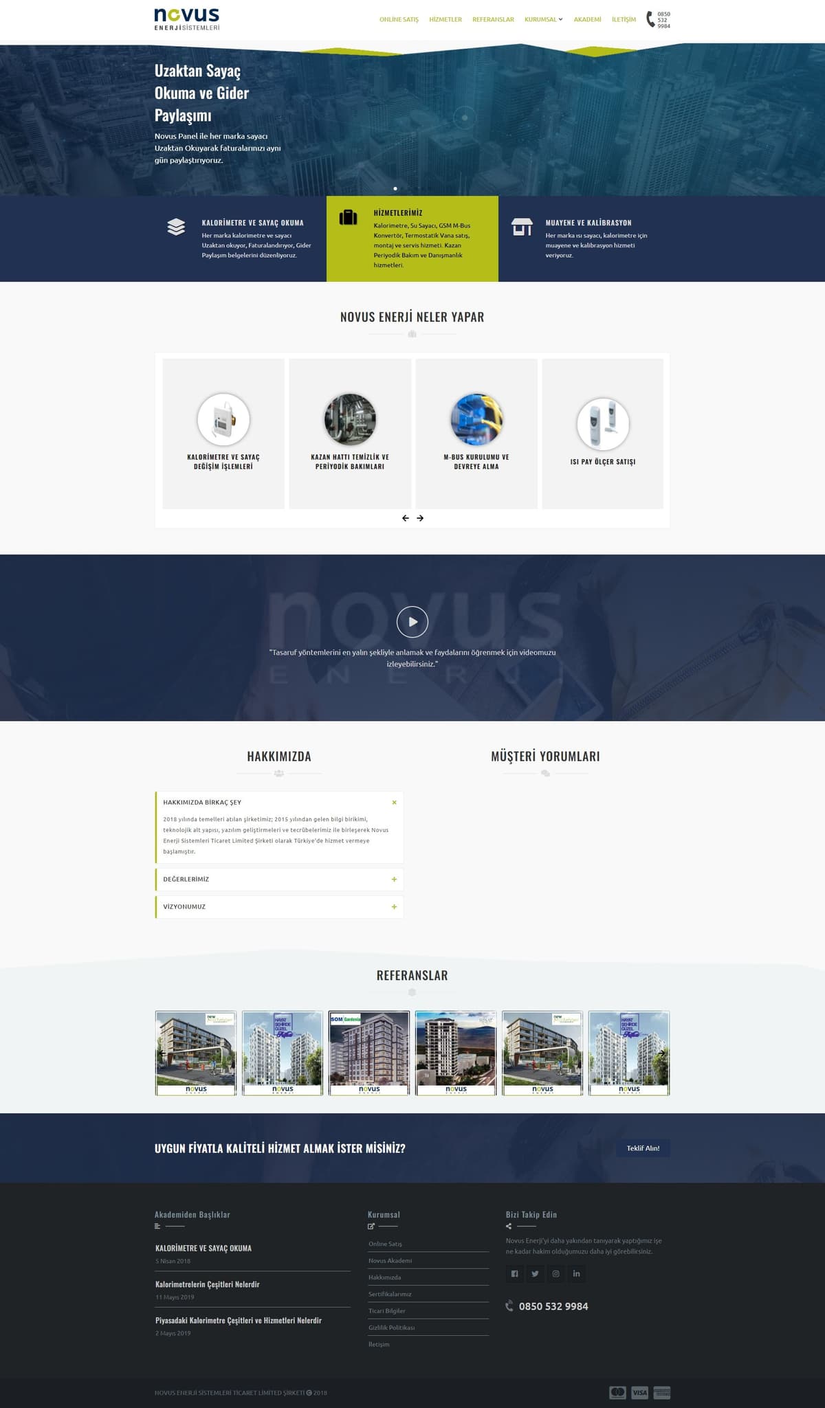 Novus Enerji Sistemleri Web Sitesi
