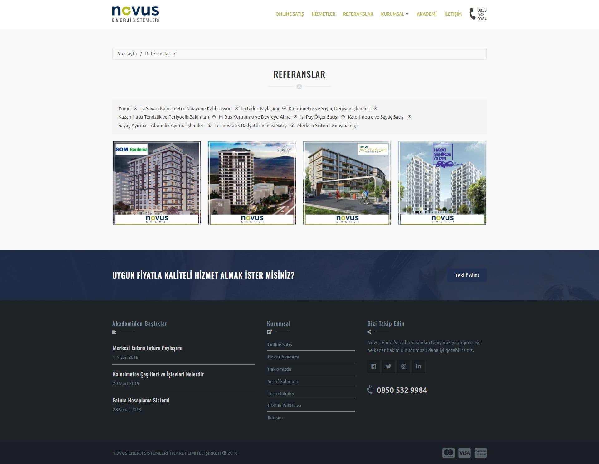 Novus Enerji Sistemleri Web Sitesi